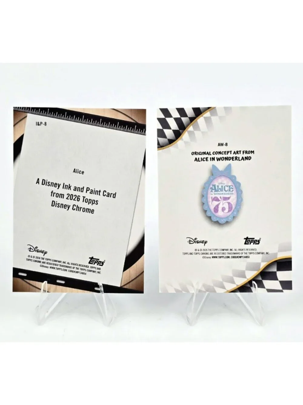 2026 Disney Topps Chrome Alice Ink & Paint Insert #I&P-8 + Original Concept Art